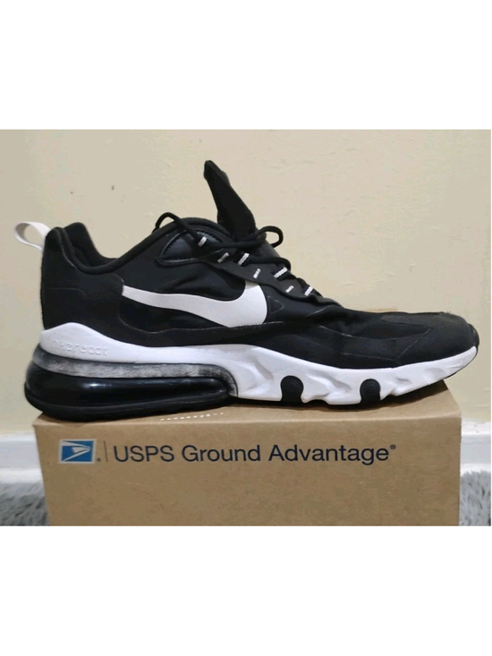 Nike Air Max React 270 Men Size 14 Black White Running Shoes CI3866-004 main image 8